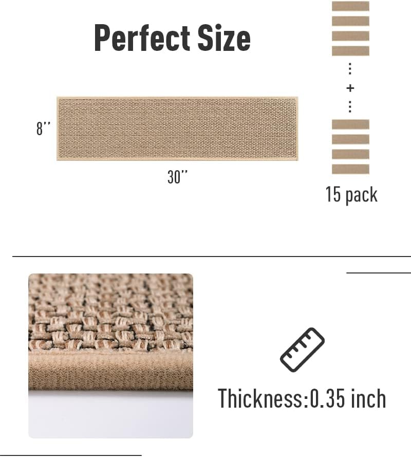 Extra Non‑Slip Indoor Stair Treads