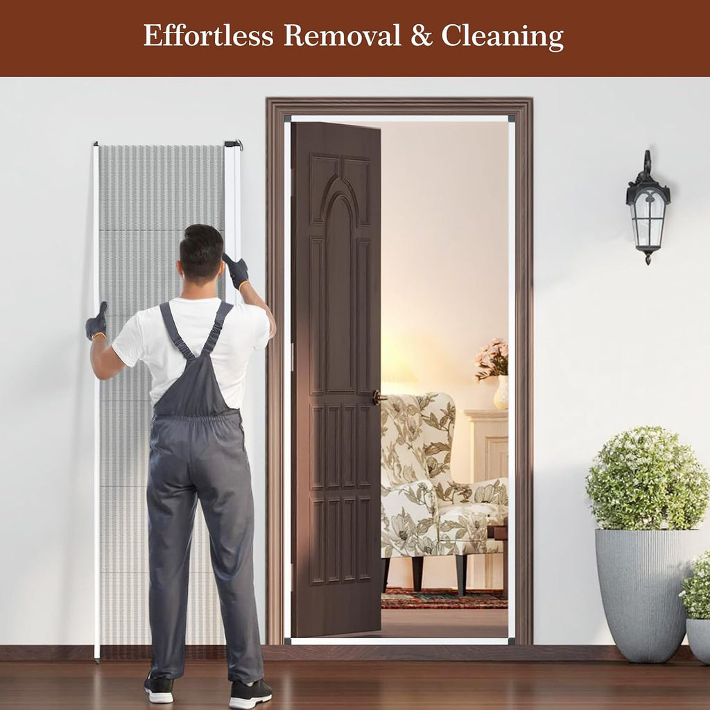Retractable Aluminum Frame Screen Door