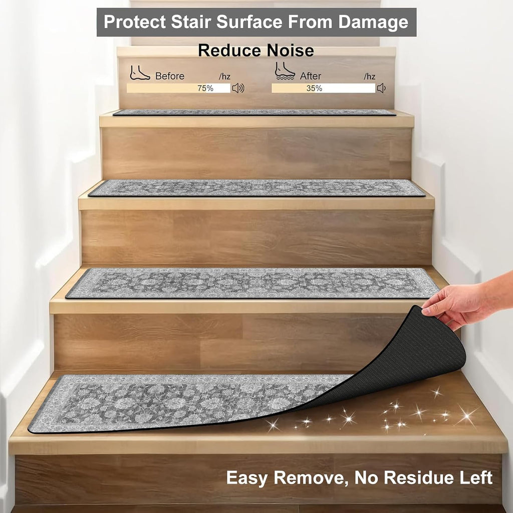 Extra Non‑Slip Indoor Stair Treads