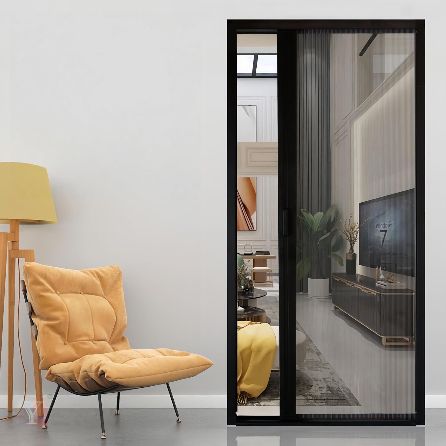 No‑Drilling Retractable Sliding Screen Door