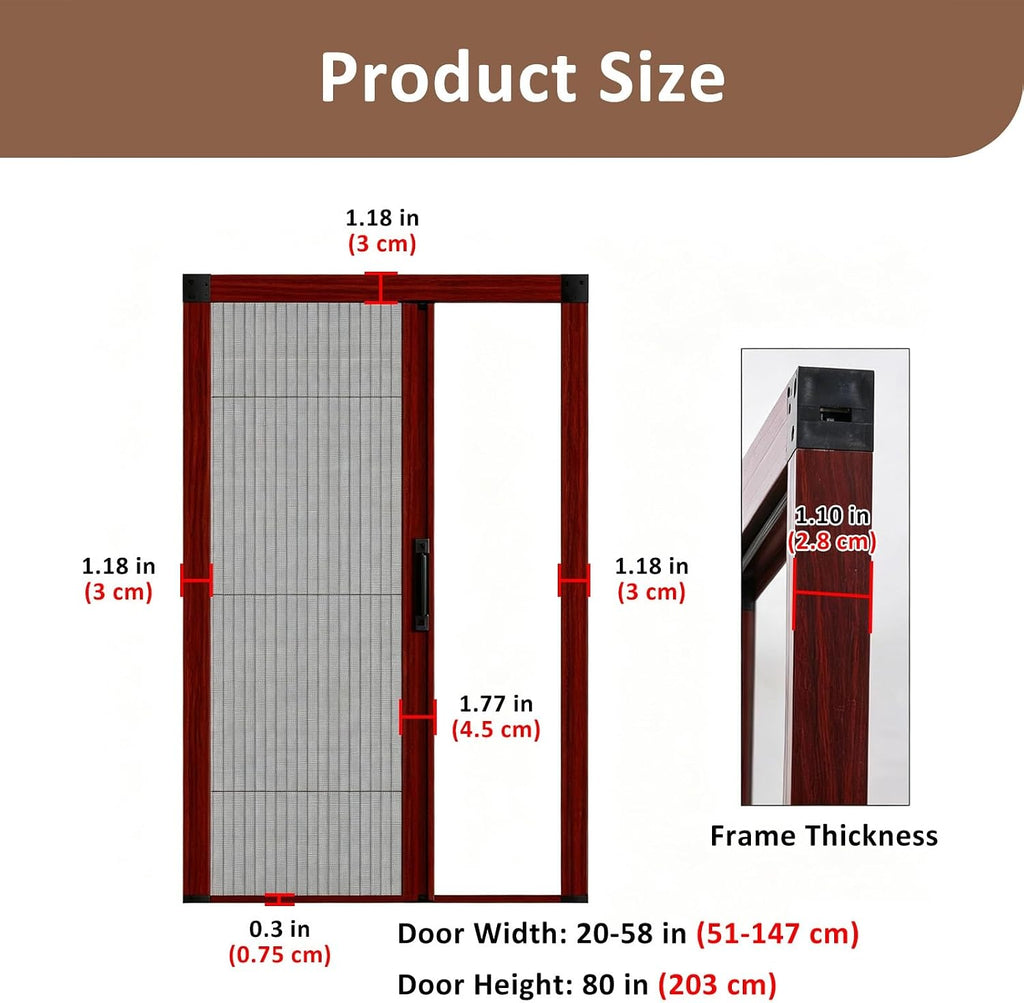 Retractable Folding Patio Screen Door