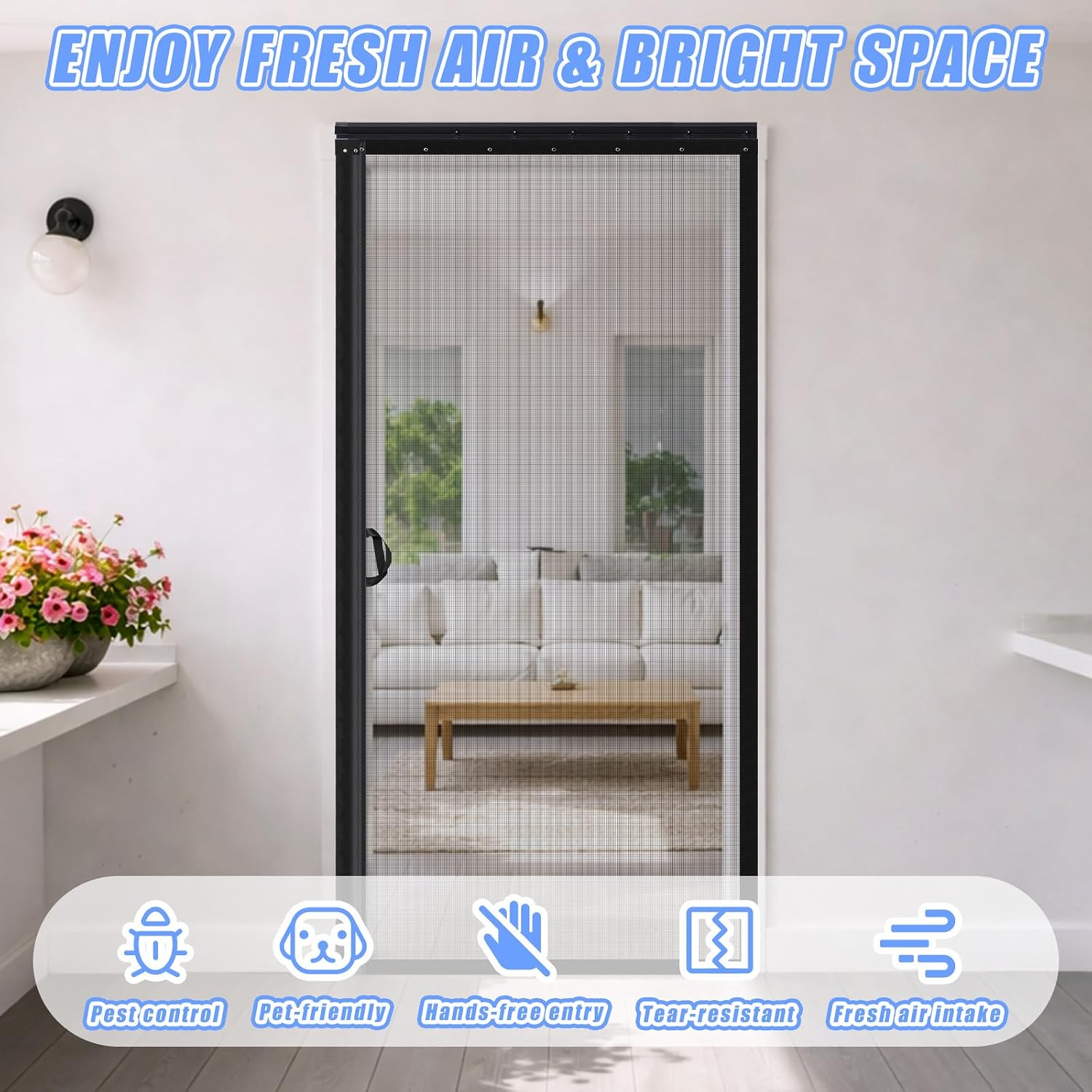 Retractable Pet‑Friendly Screen Door
