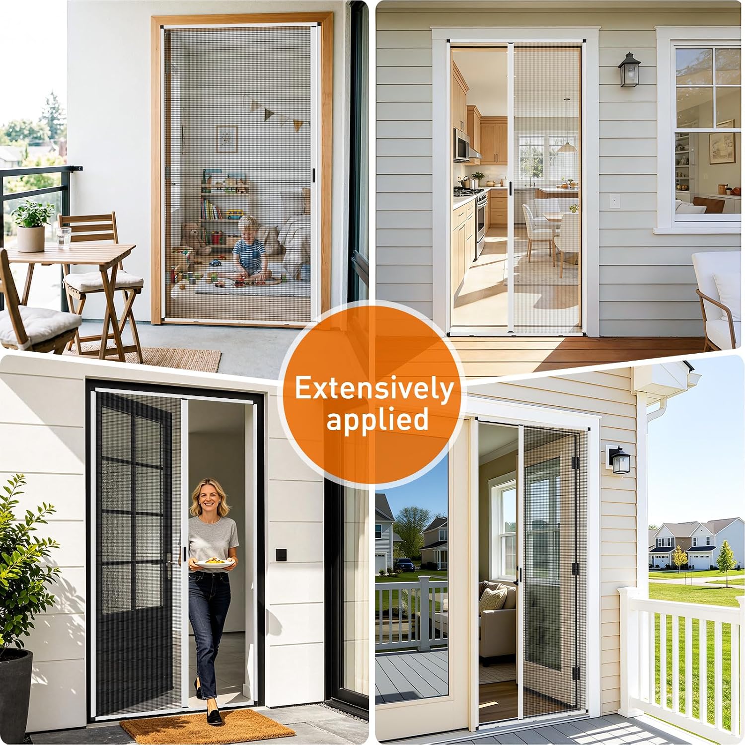 No‑Drill Retractable Patio Screen Door