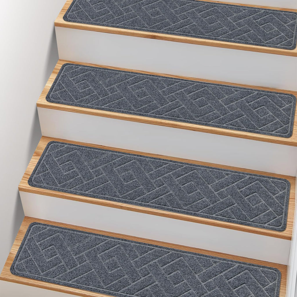 Peel‑and‑Stick Non‑Slip Stair Carpet Treads
