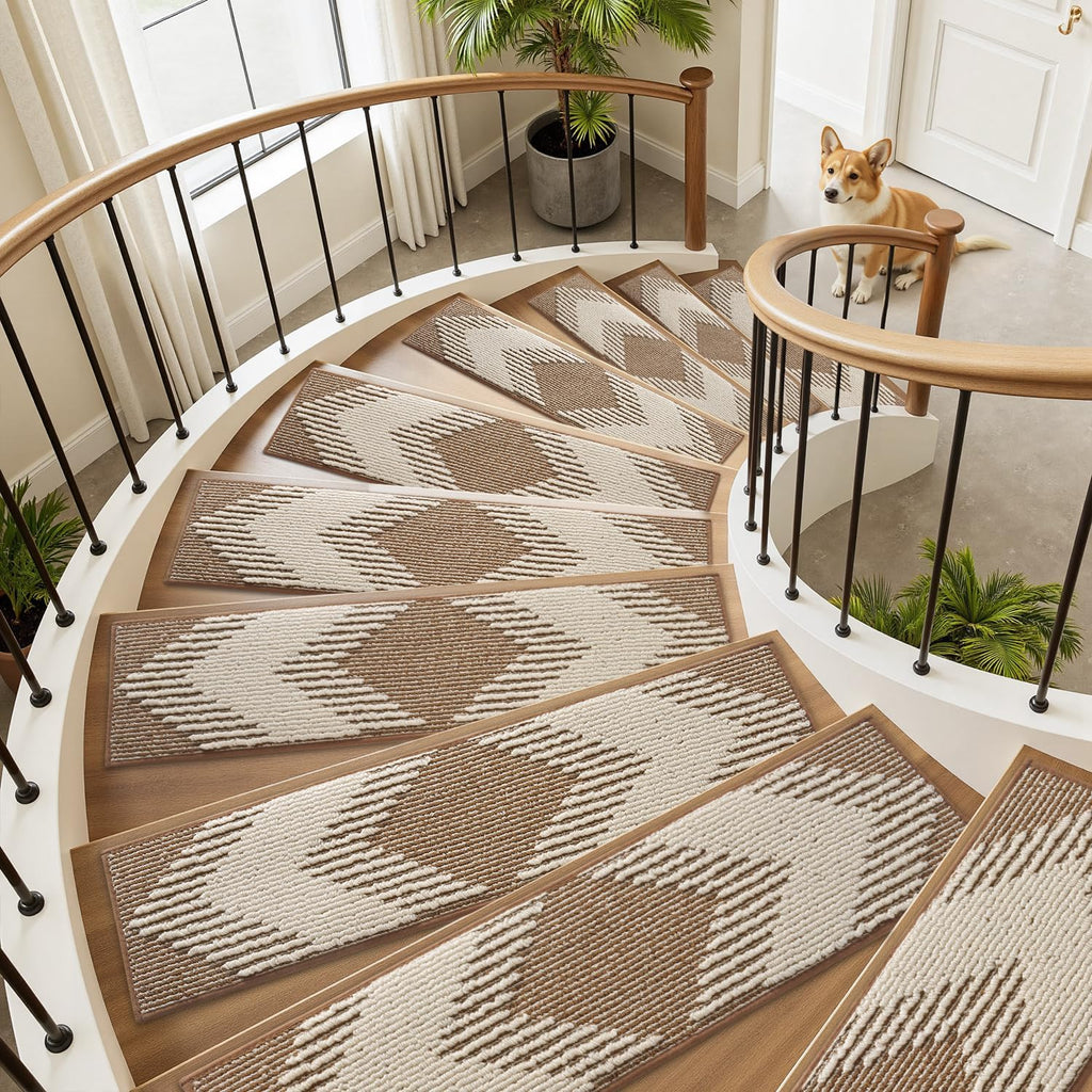 3D Peel‑and‑Stick Non‑Slip Stair Treads