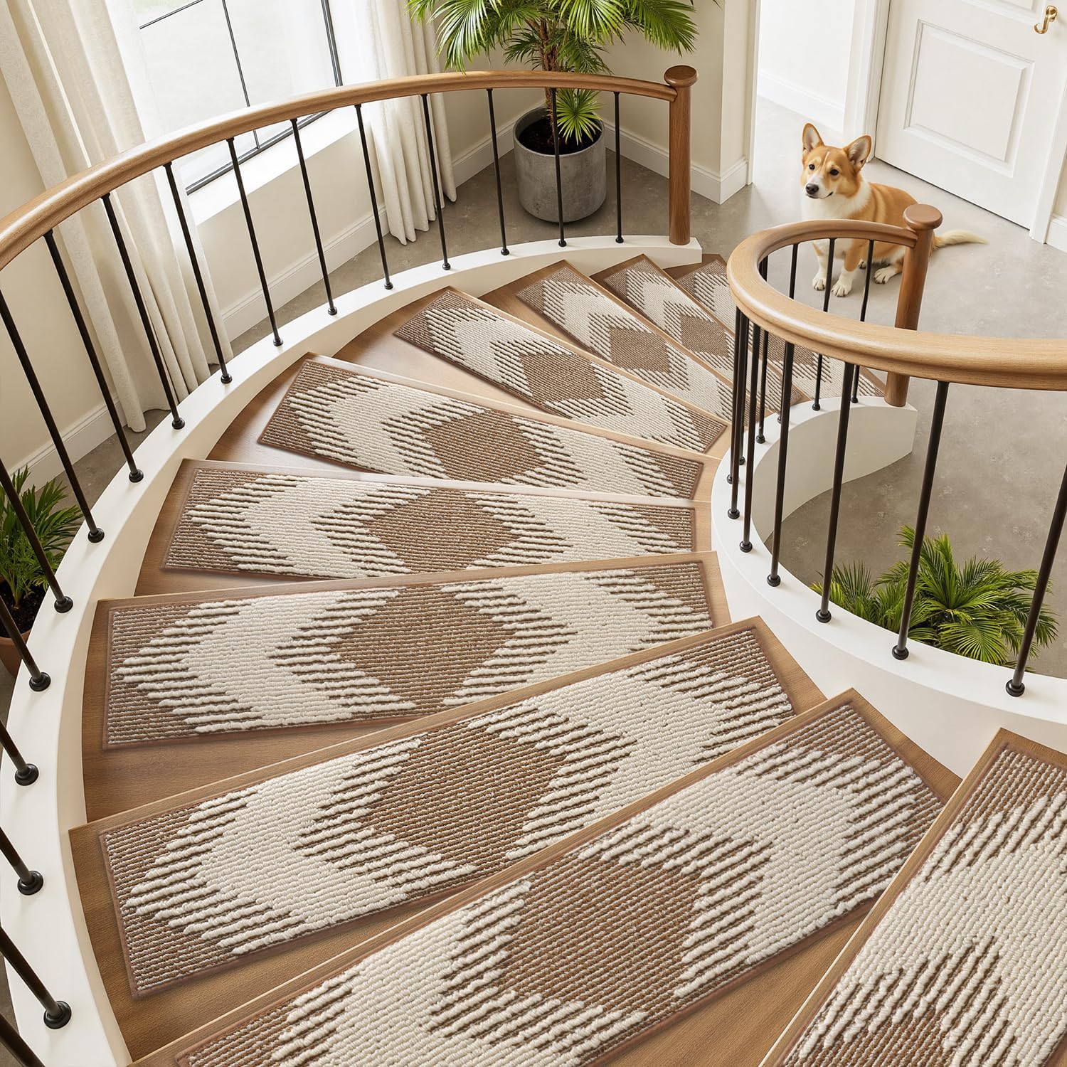 3D Peel‑and‑Stick Non‑Slip Stair Treads