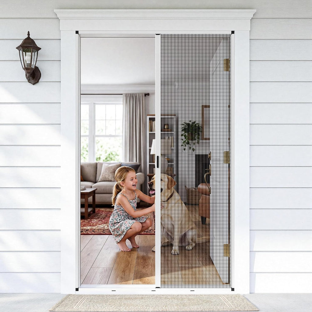 No‑Drill Retractable Patio Screen Door