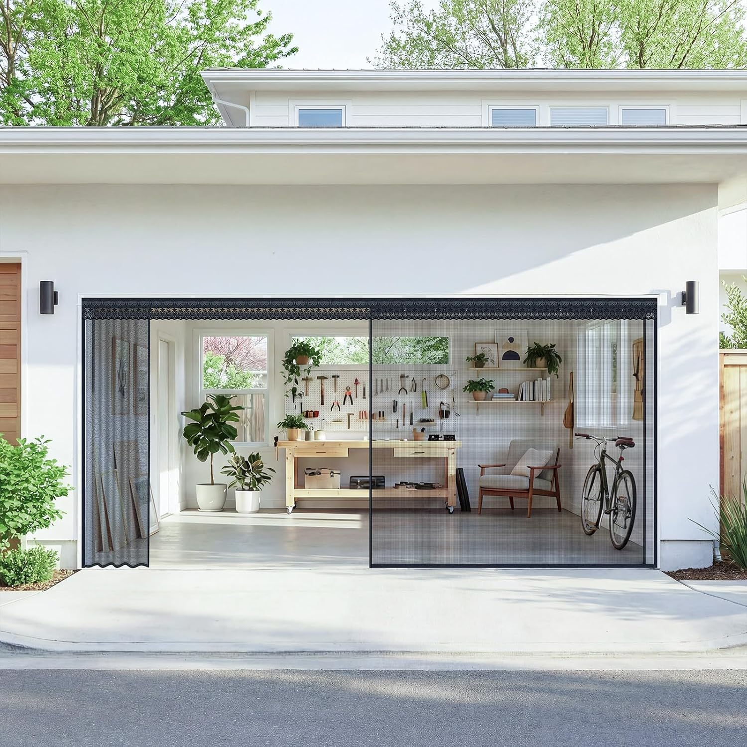 Magnetic Sliding Garage Screen Door