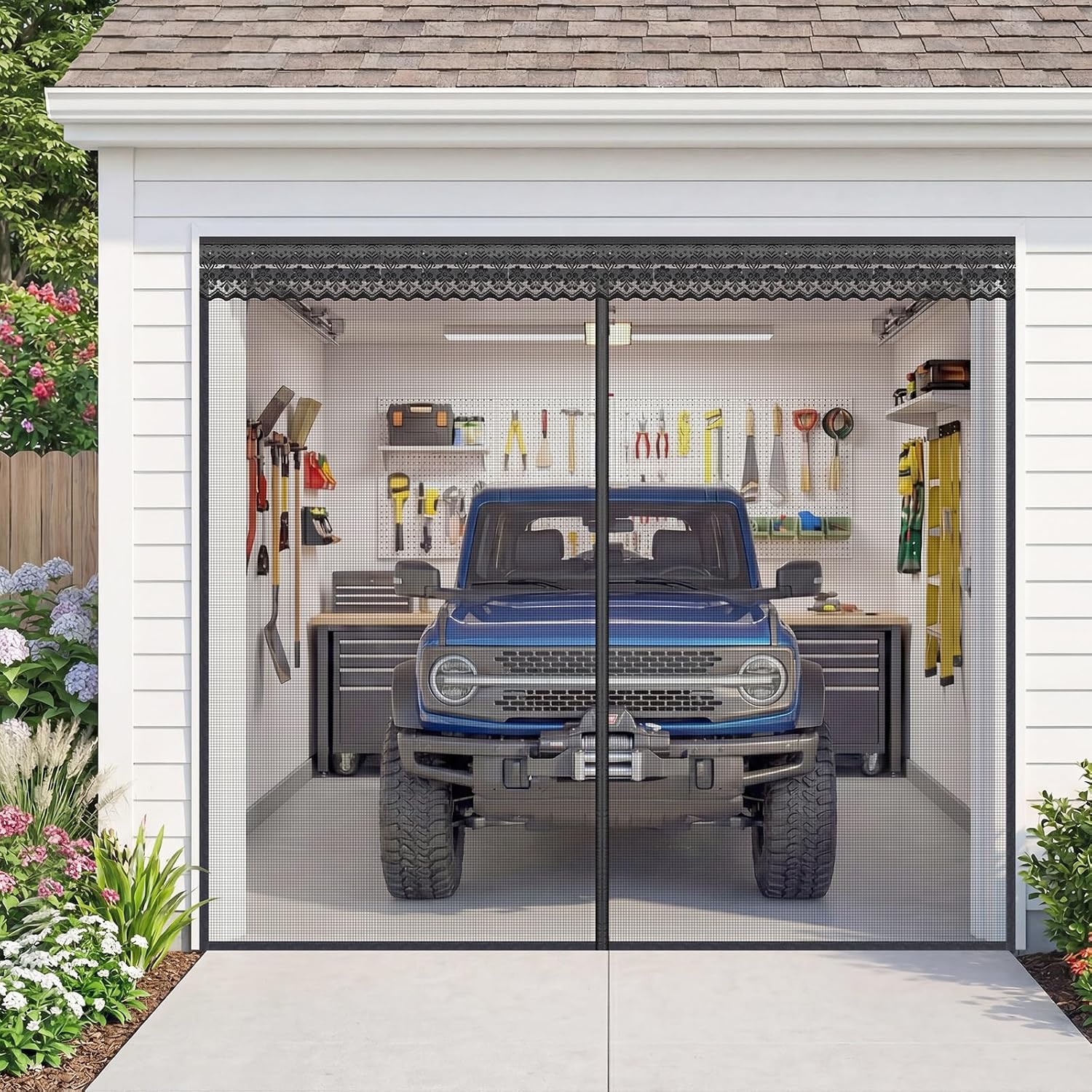 Magnetic Sliding Garage Screen Door