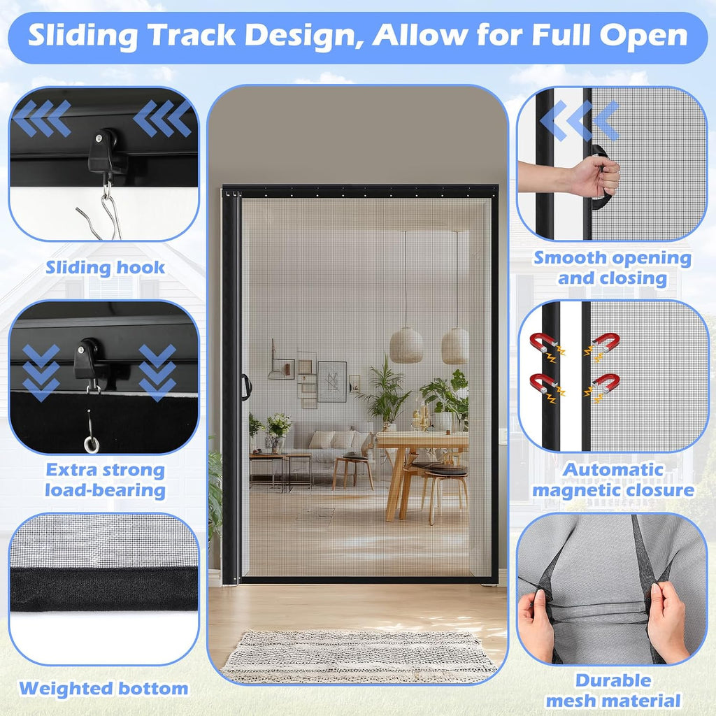 Retractable Pet‑Friendly Screen Door