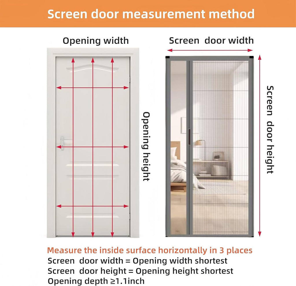 No‑Drilling Retractable Sliding Screen Door
