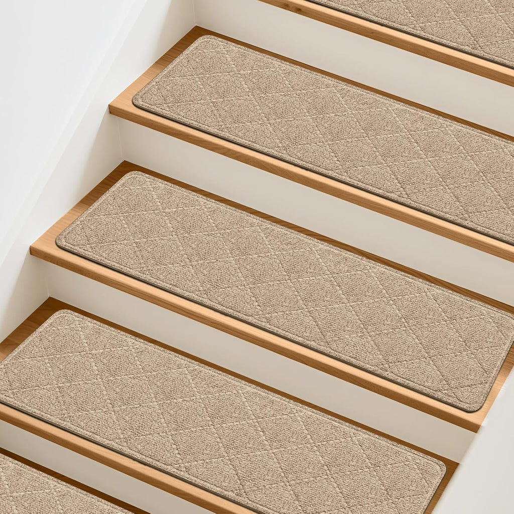 Non‑Slip Peel‑and‑Stick Carpet Stair Treads