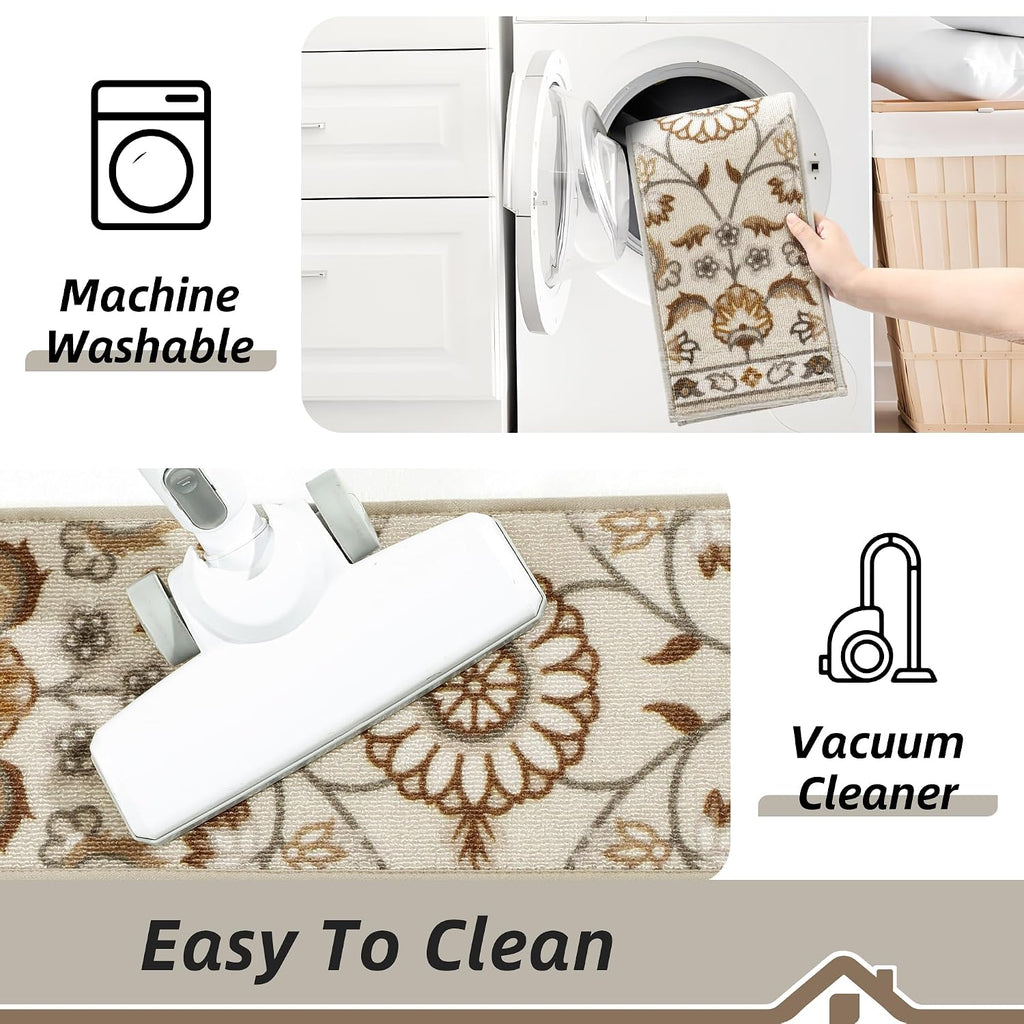 Non‑Slip Washable Carpet Stair Treads