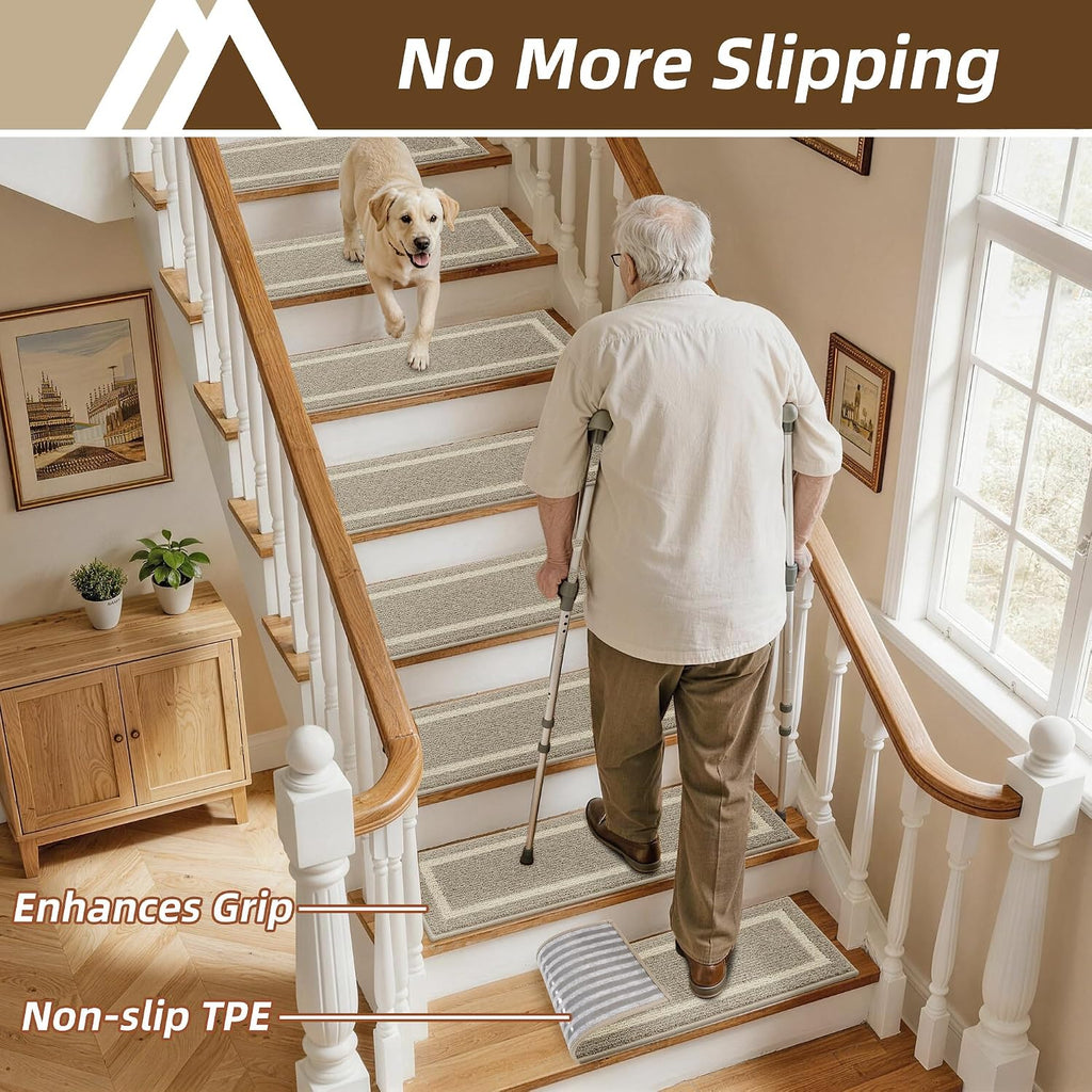 Non‑Slip Soft Carpet Stair Treads