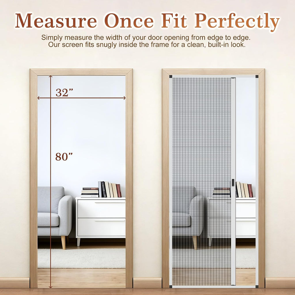 Retractable Aluminum Frame Screen Door