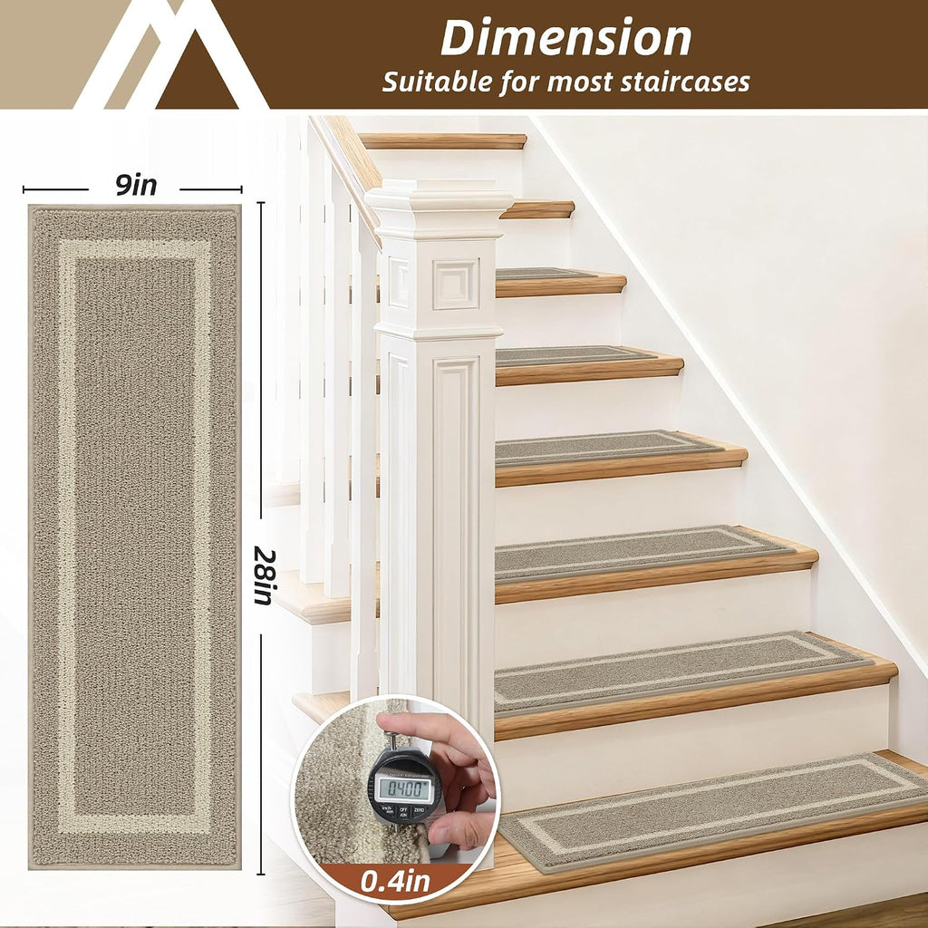 Non‑Slip Soft Carpet Stair Treads