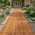 Non‑Slip Interlocking Acacia‑Wood Deck Tiles
