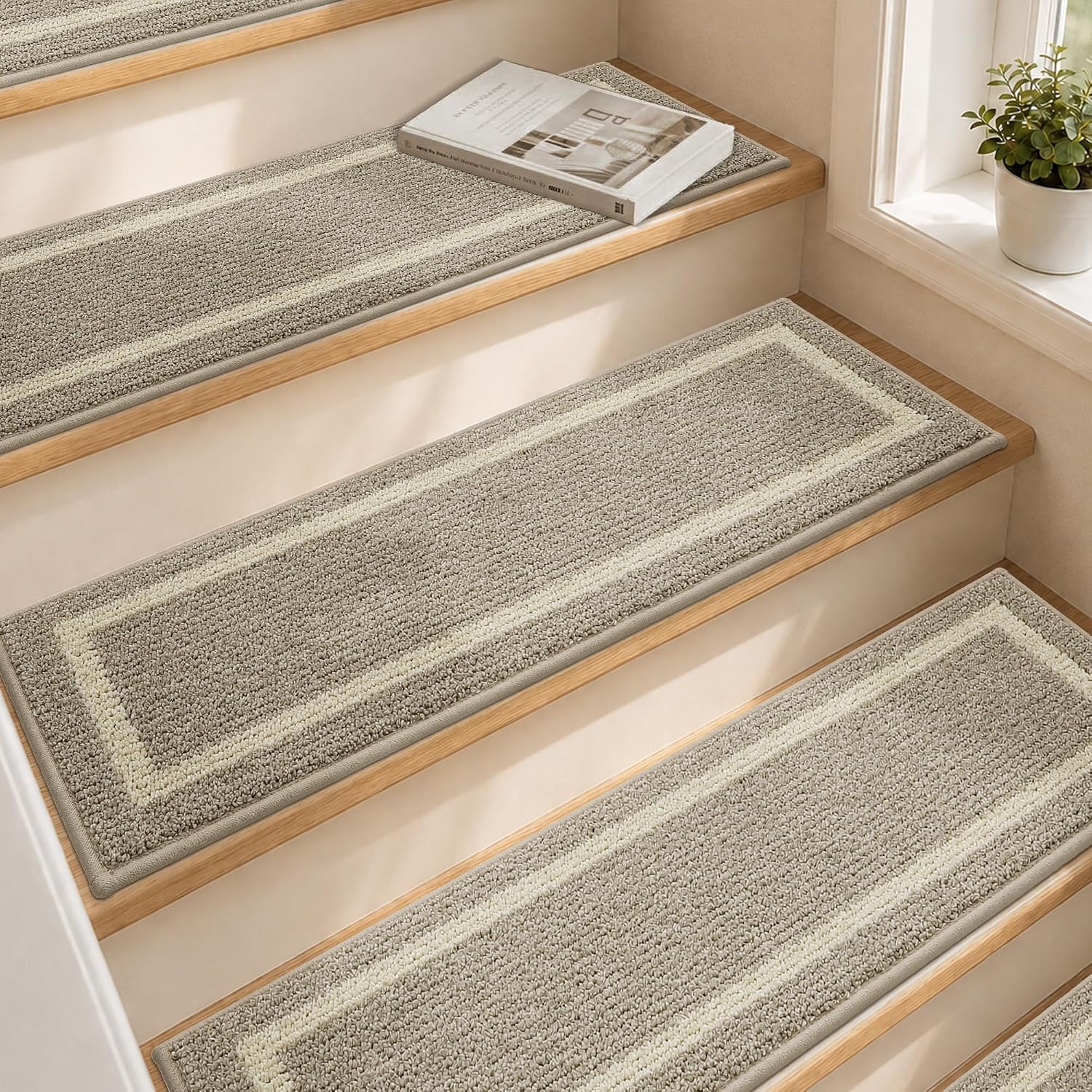 Non‑Slip Soft Carpet Stair Treads