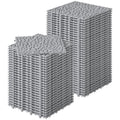 Gray Pebble‑Pattern Plastic Interlocking Deck Tiles